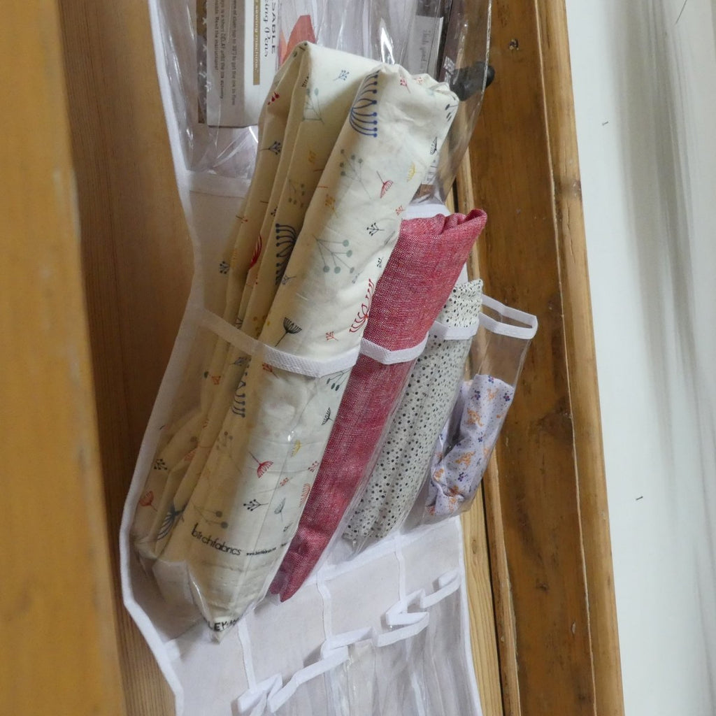 Detail of the Madam Sew over-the-door-organizer