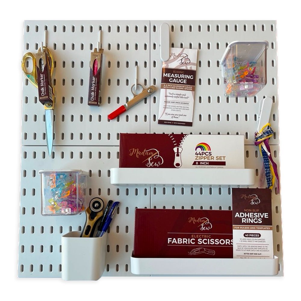 Pegboard Starter Set - For Sewing & Craft Room Organizing - MadamSew