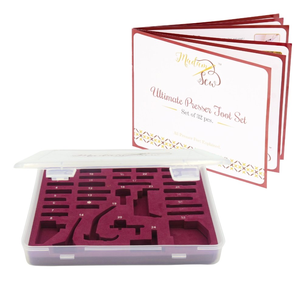 Ultimate Presser Foot Set Upgrade box and booklet.