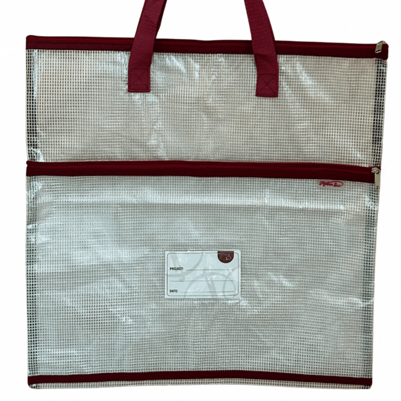 Gif showing the possibilties of the Madam Sew project bag