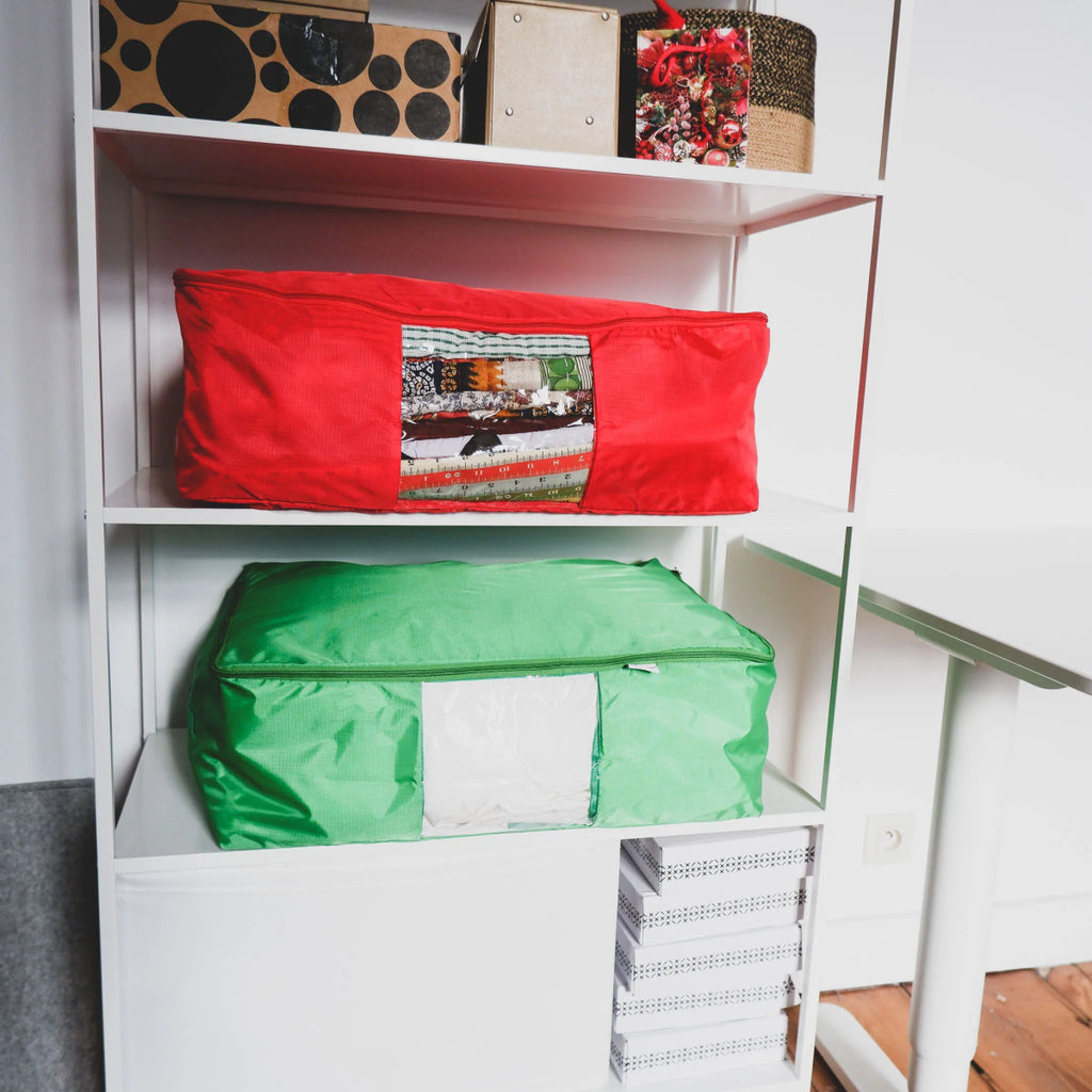 Quilt Storage Bag - Green "Fir Tree", Red "Holly Berry", White "Snow Fall" or Lemon - MadamSew