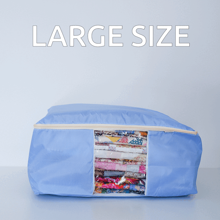 1pc Simple Striped Quilt Clothing Storage Bag For Household