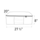 Drawing  with dimensions of Quilt storage bag Madam Sew size large slim - under bed