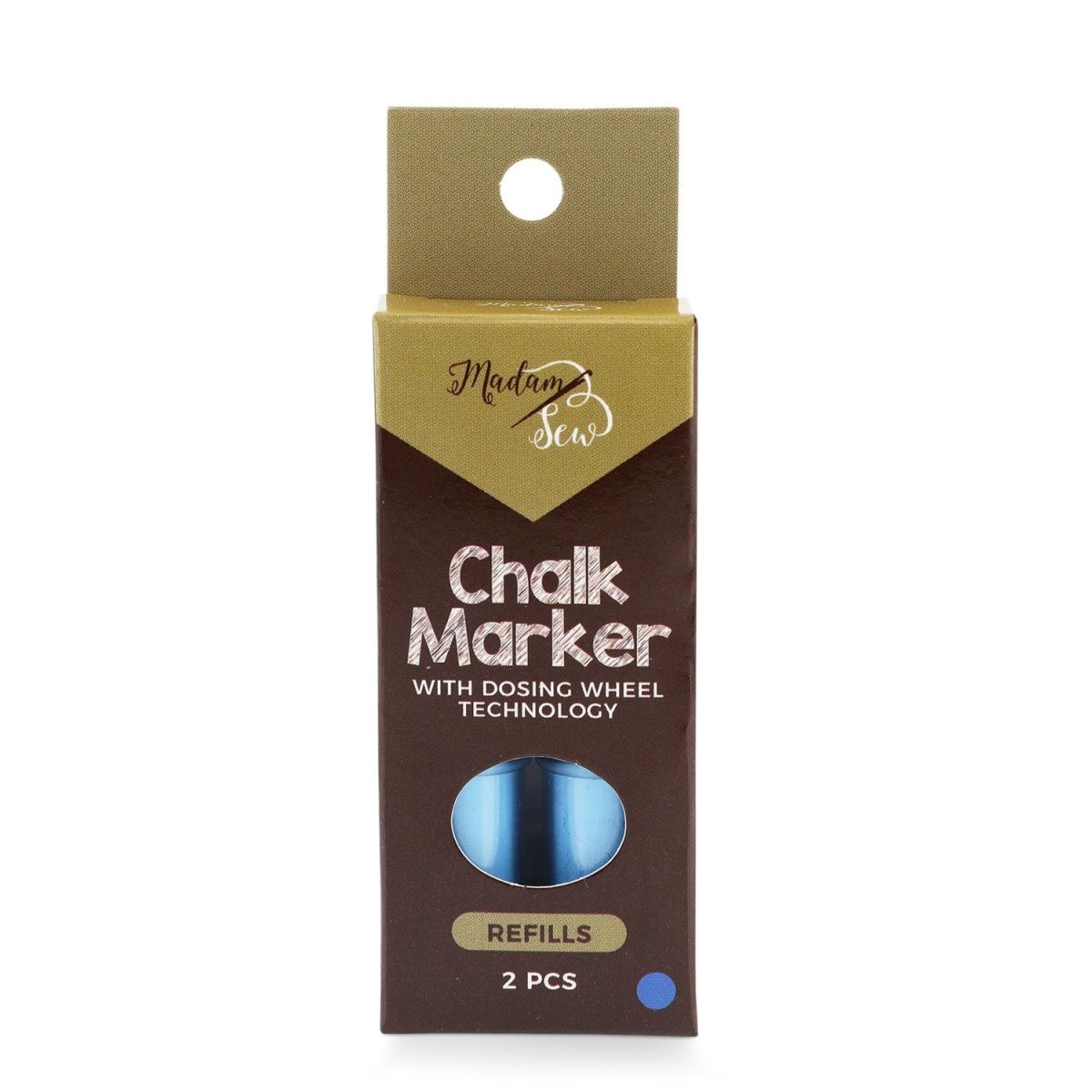 blue refills in a box for Madam Sew chalk markers