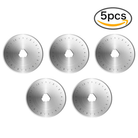value pack for 5 universal rotary cutter blades that fit all rotary cutters