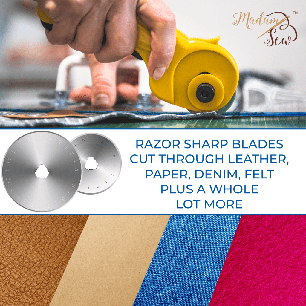 Rotary Cutter, Blades & Mat Bundle - 45 mm - MadamSew