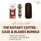 bundle with a rotary cutter, five extra blades and a rotary cutter case