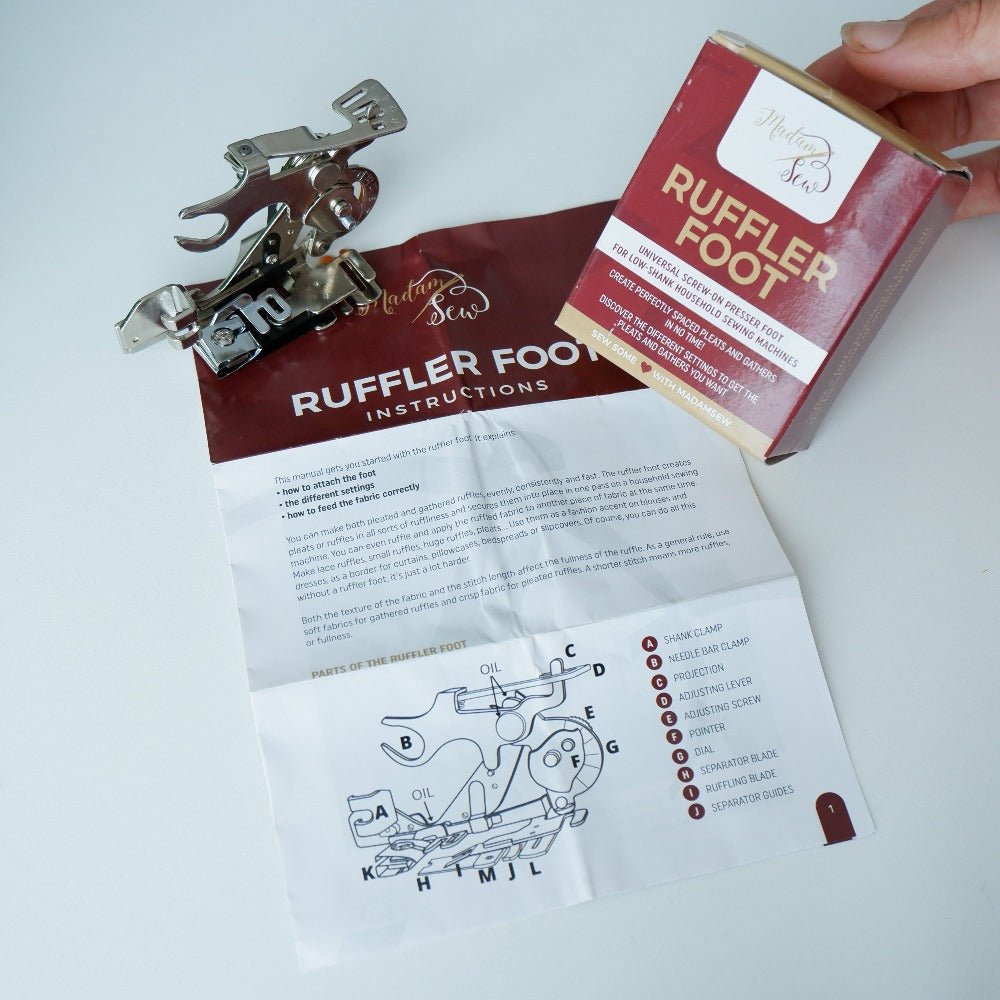 Instructions for a Ruffler Foot - Madam Sew