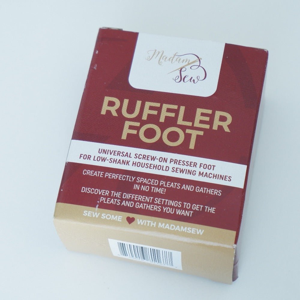 Ruffler Presser Foot packaging Madam Sew - Universal Sewing Machine Attachment