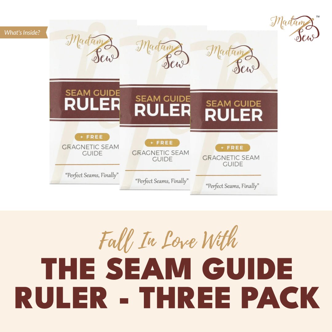 Seam Guide Ruler + FREE Magnetic Seam Guide - Bundle 3 Items – MadamSew