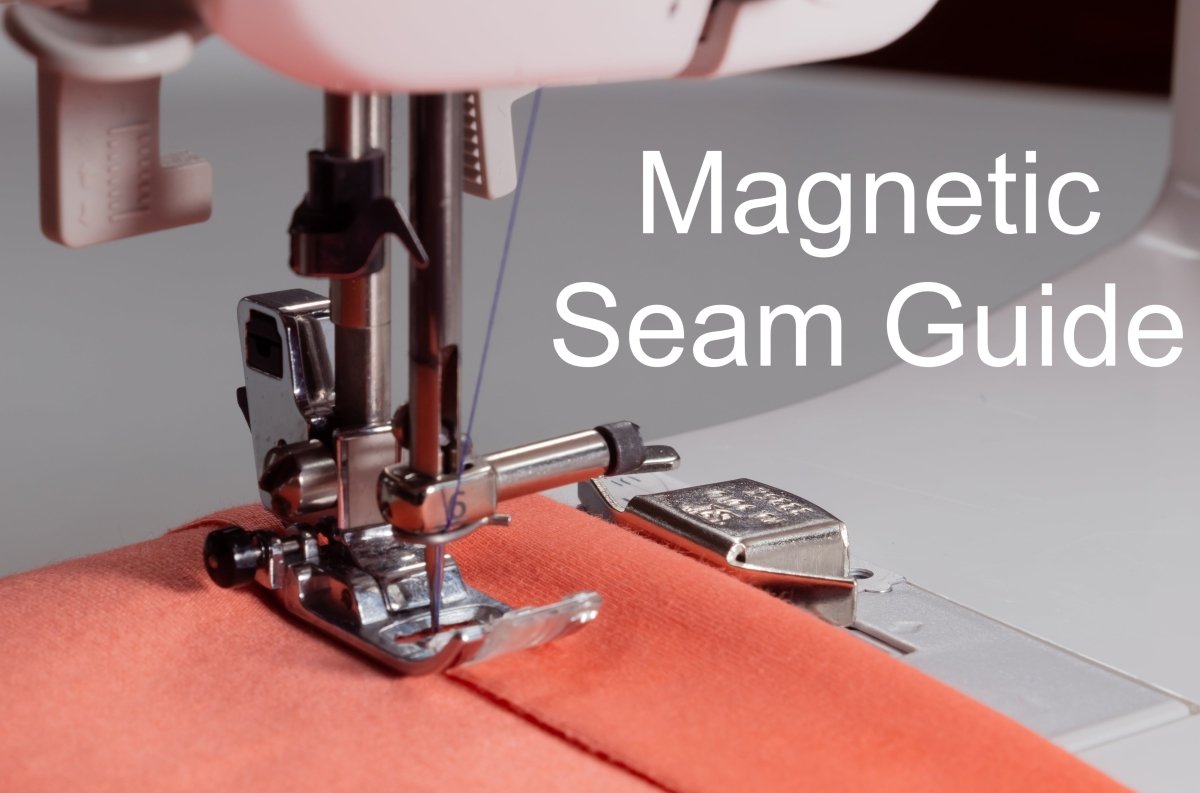 Magnetic seam guide used on a sewing machine to make sure the seam is straight