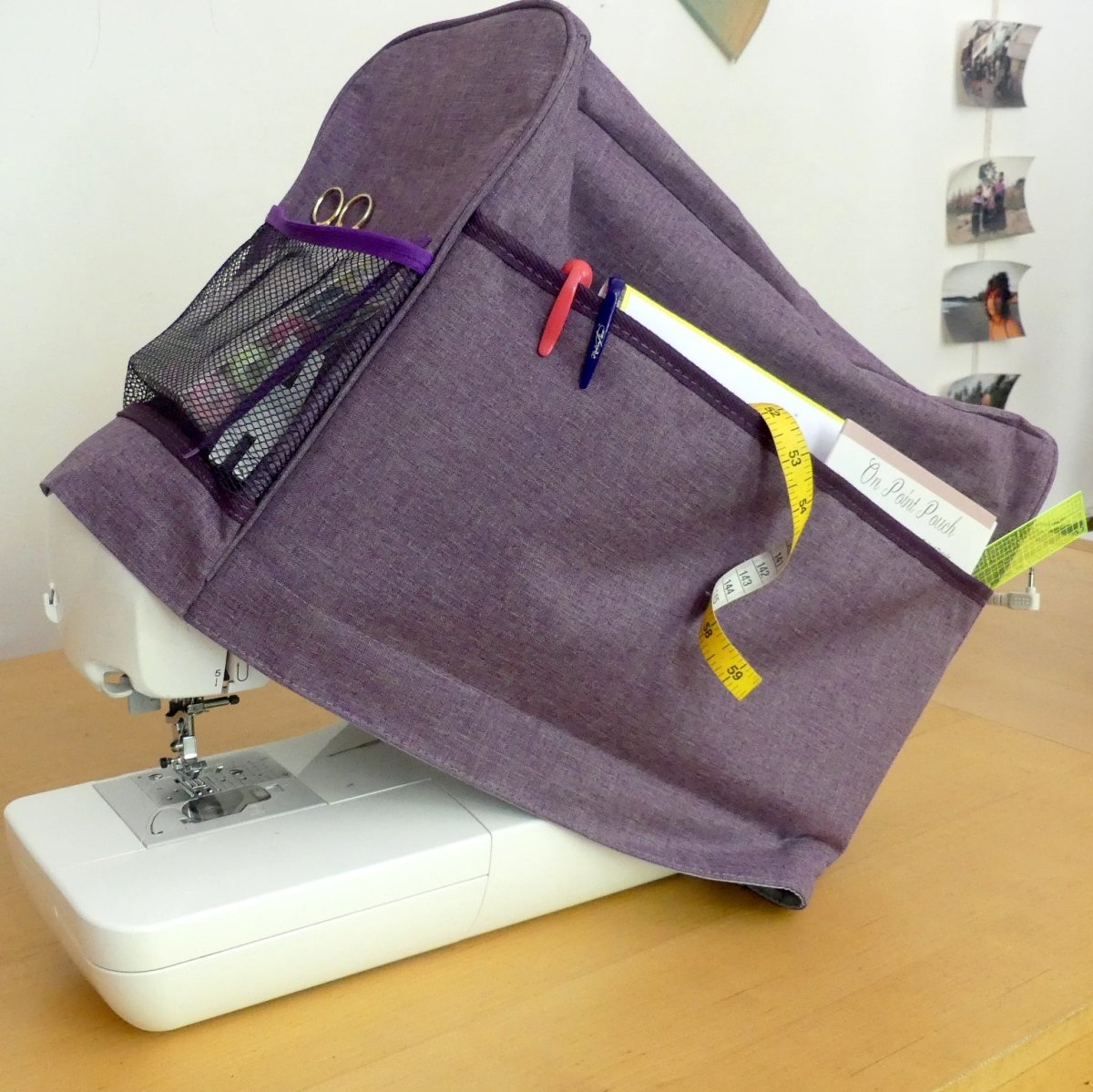  CURMIO Sewing Machine Cover with Pockets, Dust Cover