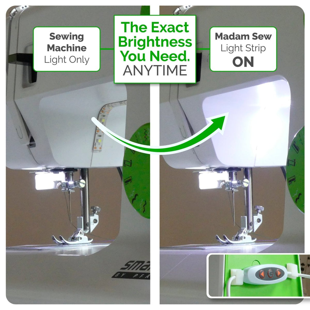 Choose the amount of light you need on your sewing machine