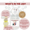 infographic about the spool and bobbin organizers and what comes in the jar