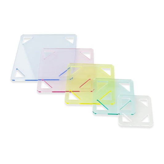 Colorful 5pc Square Template Set
