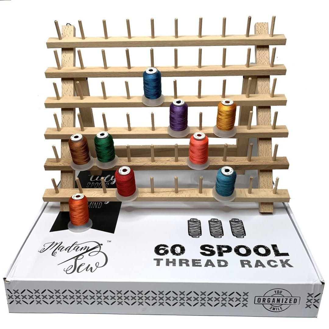 Large Cone Thread Rack Thread Rack with 60 pegs for spools & cones | Madam Sew – MadamSew