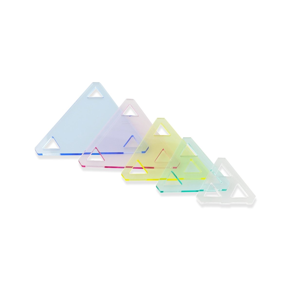 Colorful 5pc Triangle Template Set