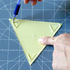 Marking in the little triangle of a 60 degree Triangle Template