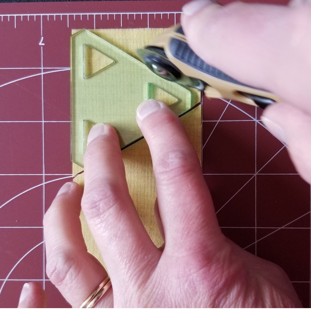 Cutting triangles from strips using Triangle Templates