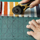cutting fabric with a rotary cutter