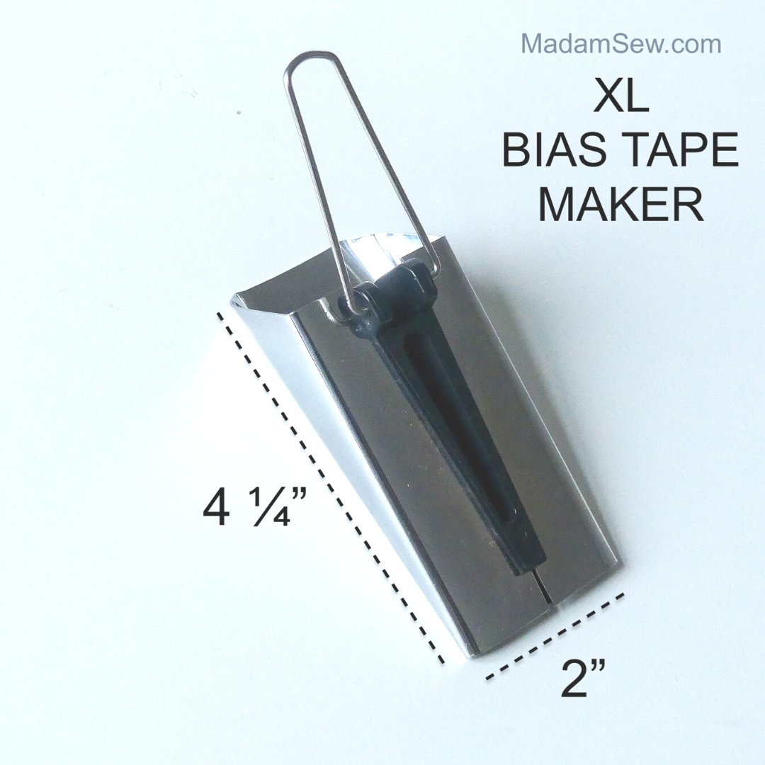 MadamSew XL Bias Tape Maker with measurements