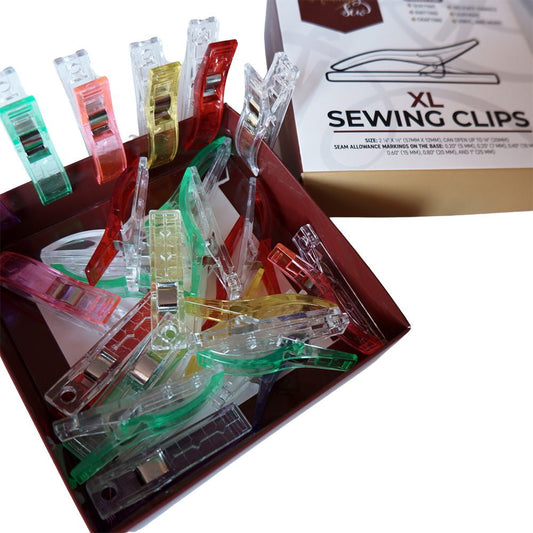 XL Sewing Clips - 2 ¼ x ½ inch - multicolor - 25 pcs/box
