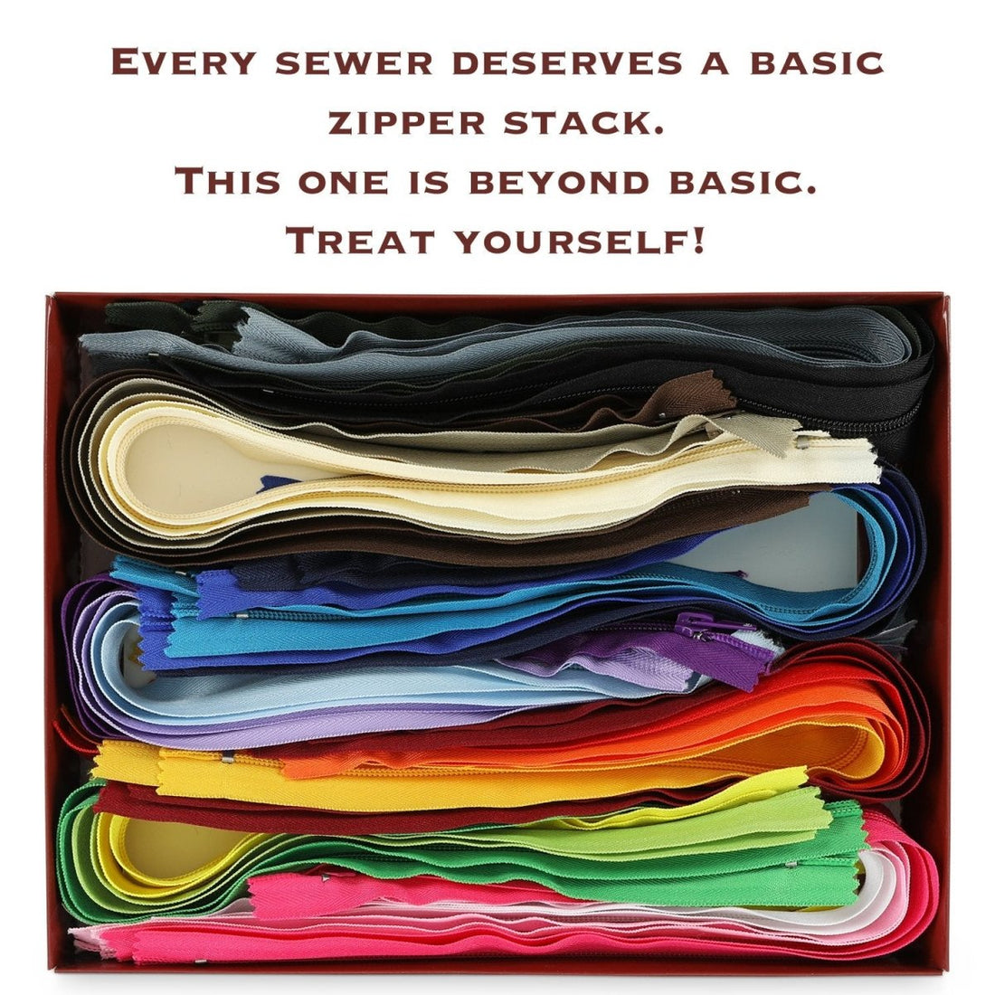 Zipper Man Set Zippers Sets - 44 pcs/box - 22 colors - 2 sizes – MadamSew
