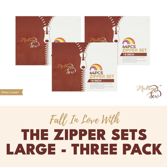 Zipper Sets Large - Three Pack - MadamSew